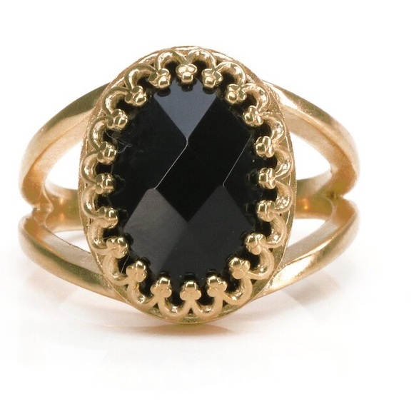 14k Rose Gold Ring with Black Onyx Stone - Picture 3 of 16